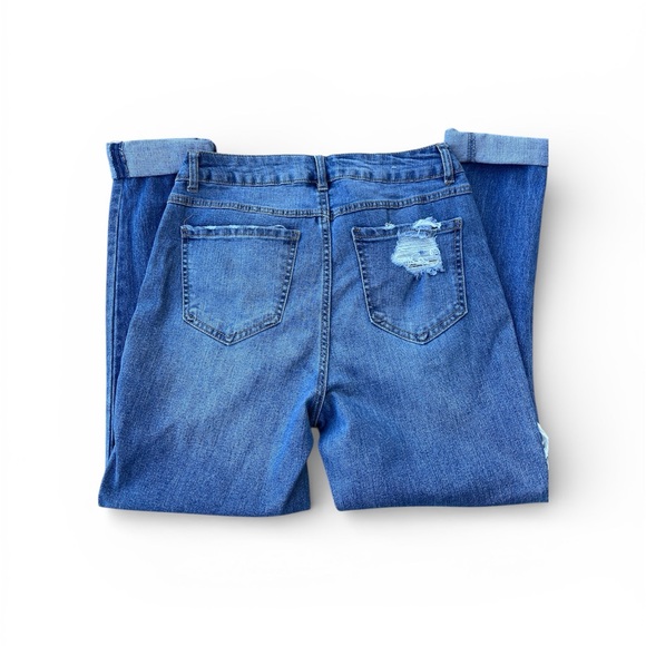 Blue Spice Women's Distressed Boyfriend Jeans mom jeans ankle - Picture 5 of 10